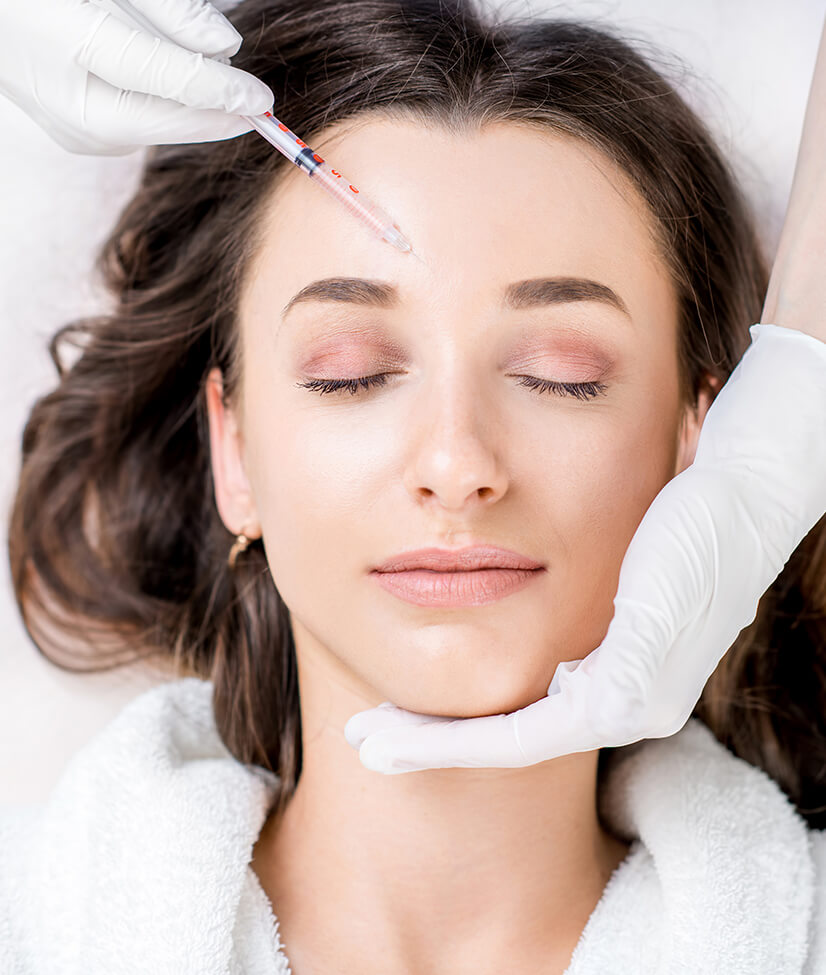 woman receiving a Botox injection