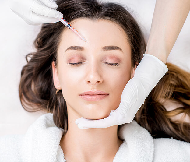 woman receiving a dermal injection